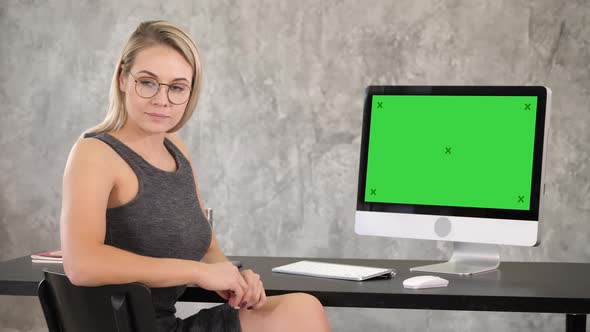 Smart Professional Woman Near Computer