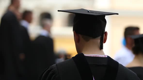 Nervous Honors Student Repeating Graduation Ceremony Speech, Higher Education