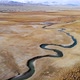 Aerial photography of winding rivers on Pamir - VideoHive Item for Sale