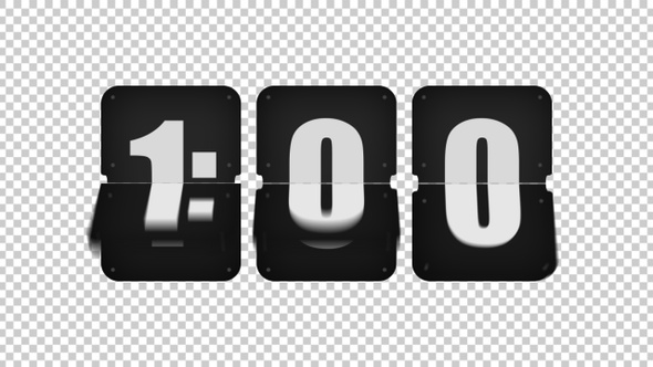 1 minute Flipboard Countdown