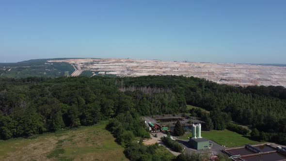 Opencast lignite mine in the Rhenish lignite mining area near Düren