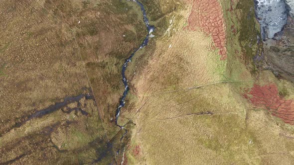 Aerial View of the Beautiful Coast at Malin Beg Looking in County Donegal, Ireland