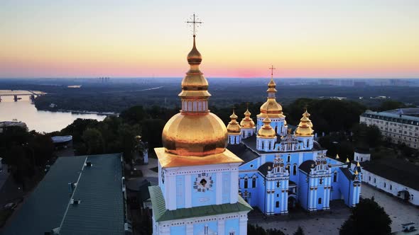 St. Michael's Golden-Domed Monastery in the Morning. Kyiv, Ukraine