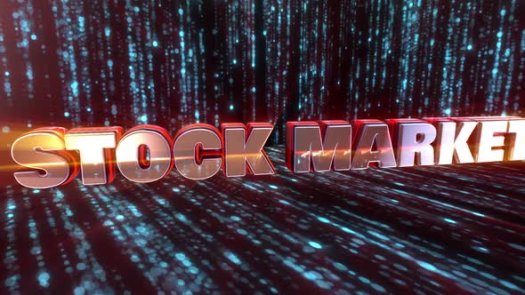 Stock market 3d text