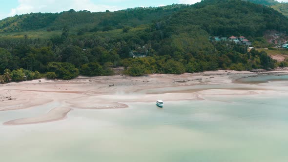 Aerial Footage of Koh Yao Yai, Island in the Andaman Sea Between Phuket and Krabi Thailand