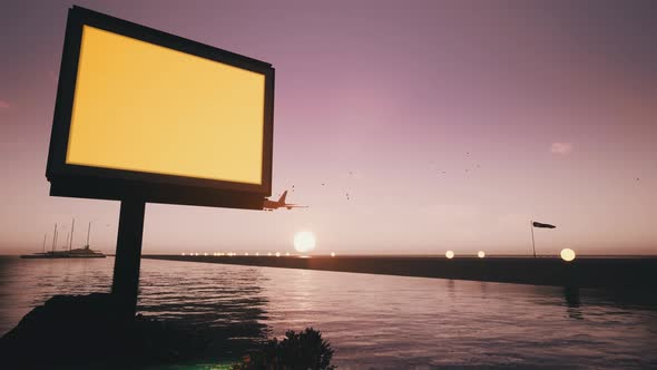 Take off the Time of Sunset wiht Panel to Place Your Ad alt