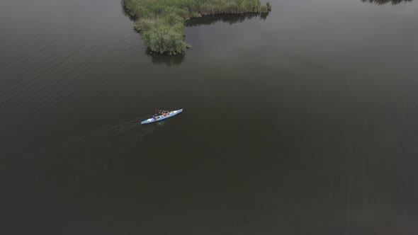 Kayak Sailing on the River