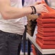 Male Hands Are Choosing a Towel in the Mall - VideoHive Item for Sale