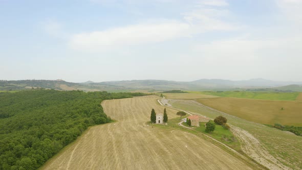 Val d'Orcia countryside in Tuscany