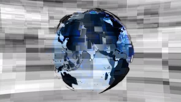 Earth Globe Rotate technology News Background