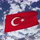 Turkey Flag With Sky 4k - VideoHive Item for Sale