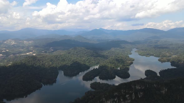 Aerial view of Bukit Tabur Dam in Selangor