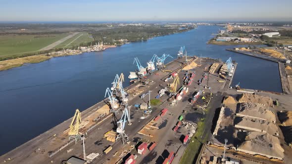 Port terminal aerial view