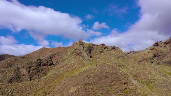 Aerial View of the Beautiful Mountains and Clouds on the Sky