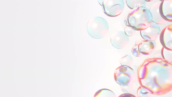 Rotating Bunch of Glass Spheres with Dispersion Rainbow Colors Loop alt