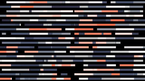 Abstract horizontal parallel rows of line segments