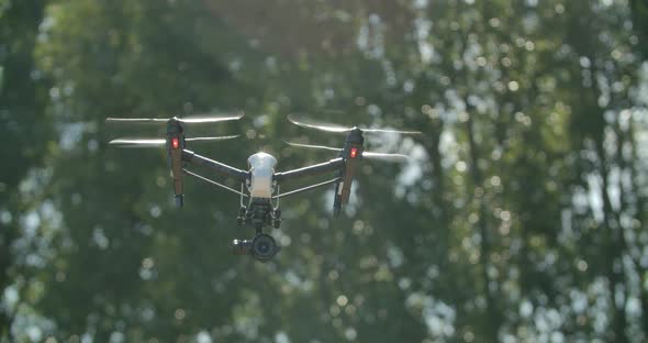 Flying Drone in Summer