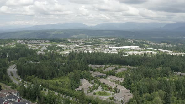 Snoqualmie Ridge Washington Housing Community Aerial Overview Of Neighborhood Homes Roads