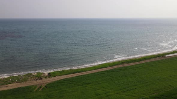 Day views of the mediterranean sea. Shooting from a drone.