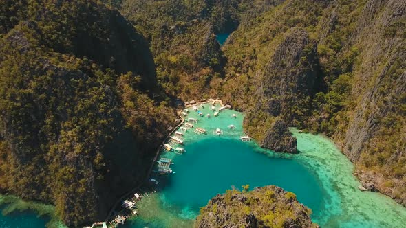 Seascape with a Beautiful Lagoon Philippines, Palawan