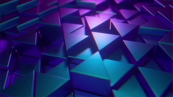 Abstract Background of Metal Glossy Triangles