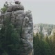 Adršpach-Teplice Rocks national park filmed from drone. Green forest with rocks like background - VideoHive Item for Sale