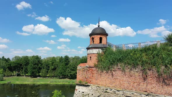 Drone Video of Castle in Dubno Ukraine