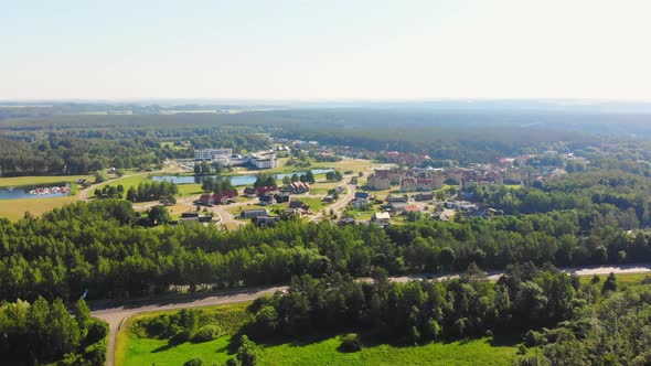 Aerial Vie Birstonas Resort In Lithuania