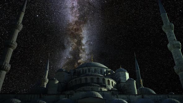 Milkyway Timelapse Sultan Ahmet Mosque