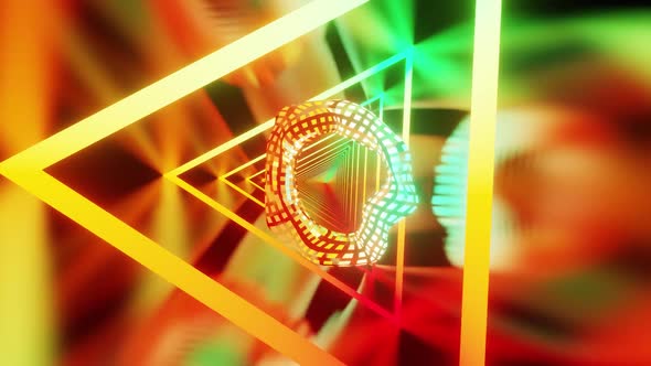 Music Figure In Colored Space Tunnel Vj Loop Hd