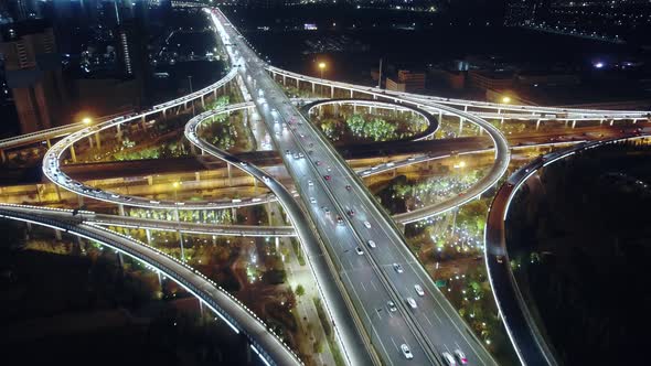 Busy traffic road in city