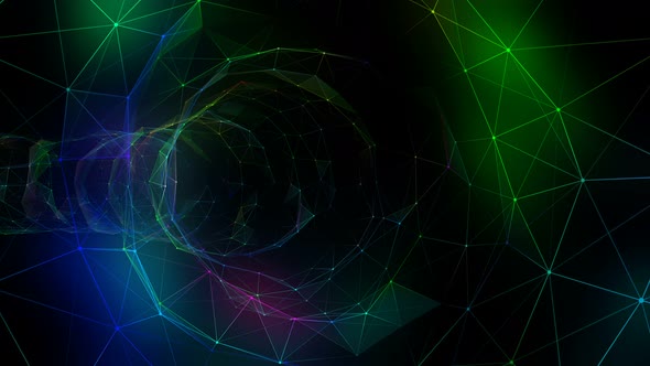 Colorful Plexus Background Seamless Loop 7