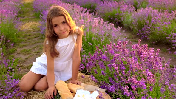 A Child in a Lavender Field