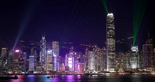 Hong Kong skyline at night