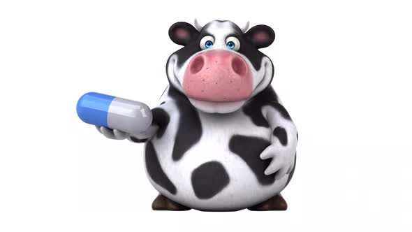 Fun cow - 3D Animation with alpha