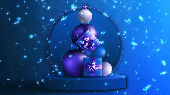 Christmas Gifts Loop Background 4K