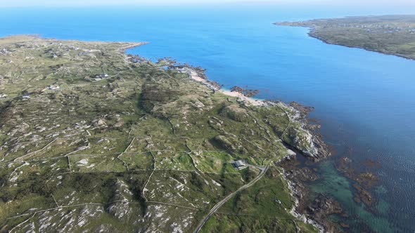 Spellbinding peninsula Connemara coral reef landscape aerial