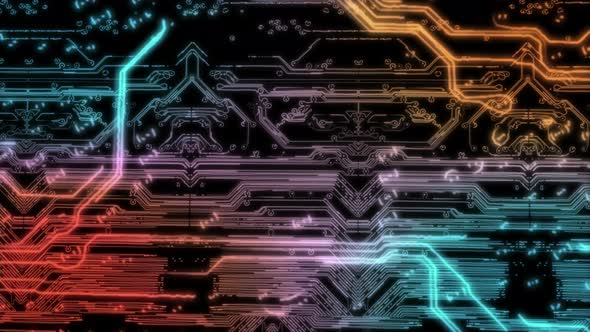 Luminous Electrons and Pulses Pass From a Computer Processor Through the Motherboard