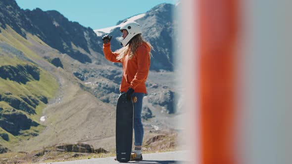 Cinematic downhill longboard session