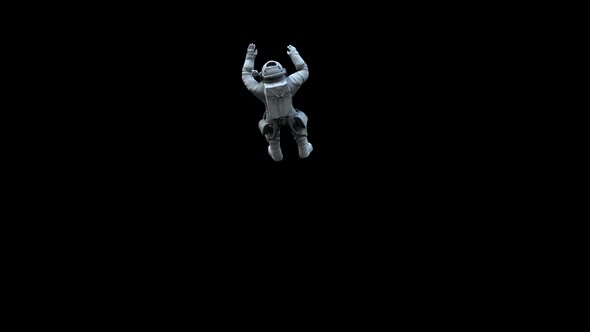 Falling Astronaut Back View