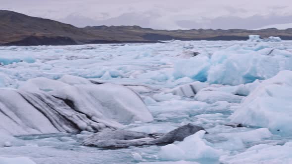 Ice in Sea of Diamond Beach Iceland