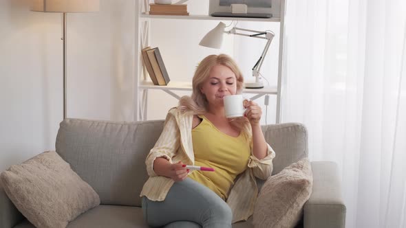 Happy Maternity Satisfied Woman Enjoying Moment