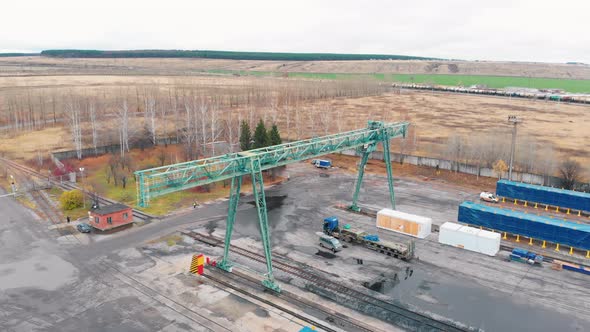 Cargo Port - Industrial Stand for the Cargo Loading - A Big Outdoors Area for Shipping with Freight