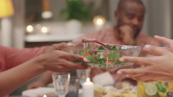 Family At Dinner Table