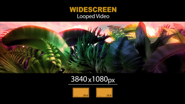 Widescreen Tropical Leaves 08 alt