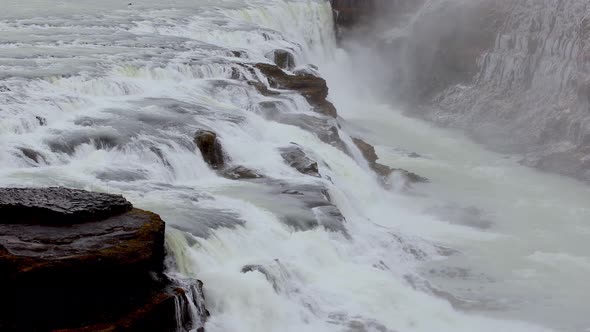 The Famous Gullfoss Waterfall in Iceland