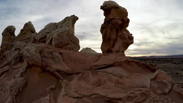 Panning view of the rock formations in White Pocket