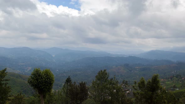 Mountain Forest Cloudy Landscape Timelapse