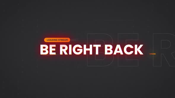 Streaming Be Right Back Screen - Red Neon