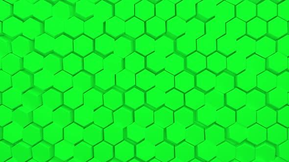 Abstract green hexagonal background